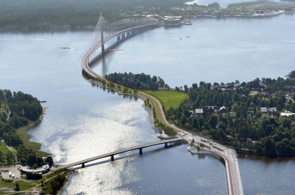 havainnekuva kruunusillat hanke Kruunusillat ilmakuva 1