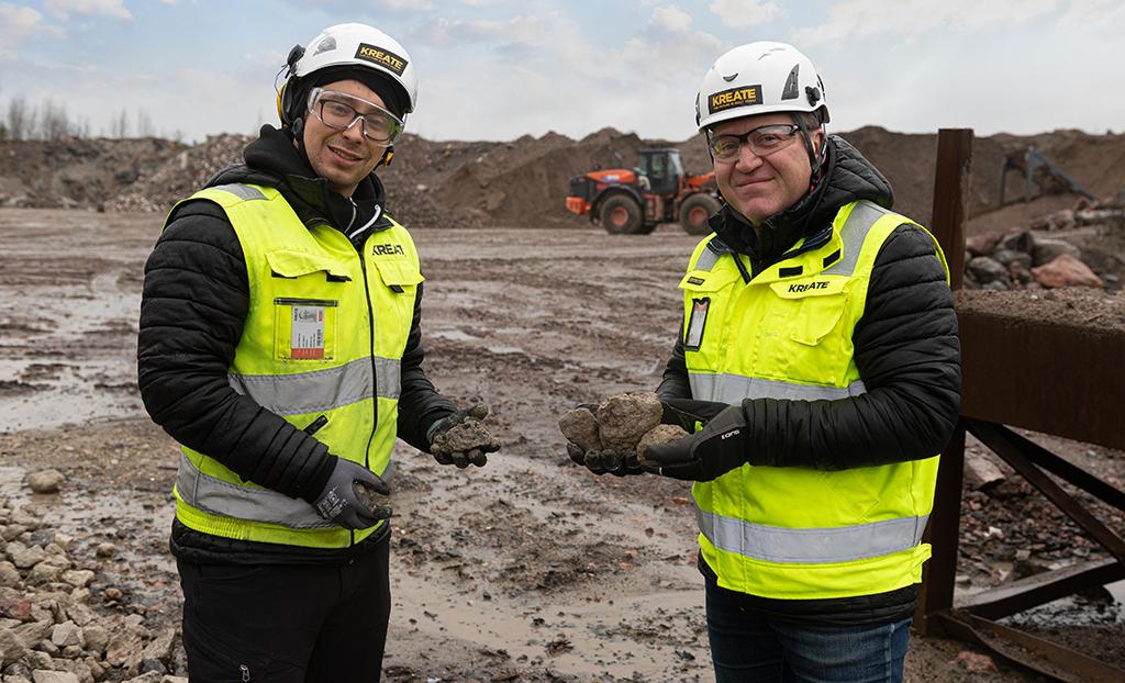 Kreaten ympäristöpäällikkö Sami Häkkisen ja kiertotalousjohtaja Tuomo Joutsenojan mukaan kiertotalous on tullut olennaiseksi osaksi infrarakentamista.