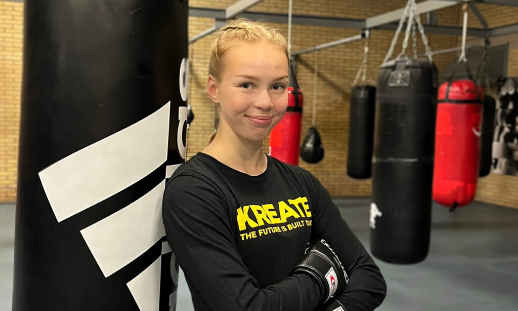 Nyrkkeilijä Pihla Kaivo-oja kuuluu nuoriin lupaaviin urheilijoihin, joita Kreate auttaa kehittymään ja saavuttamaan tavoitteita.