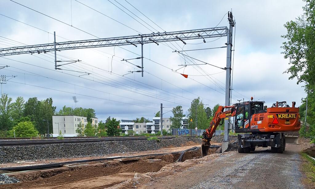 Kreaten voittama rakennusurakka Kytömaan ja Järvenpään välillä on osa mittavaa Helsinki–Riihimäki-hanketta.