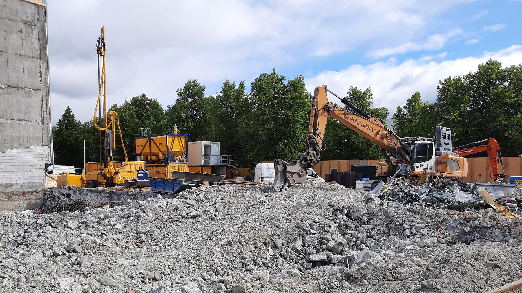 Kreate toteuttaa Oulun ydinkeskustassa kahden tornitalon, Asunto Oy Oulun Albertin ja Asunto Oy Oulun Oskarin, kaikki maanrakennus- ja pohjatyöt.