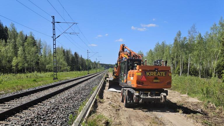 Kreate toteuttaa Inkoo–Karjaa stabiliteetin parantaminen -rataurakan.